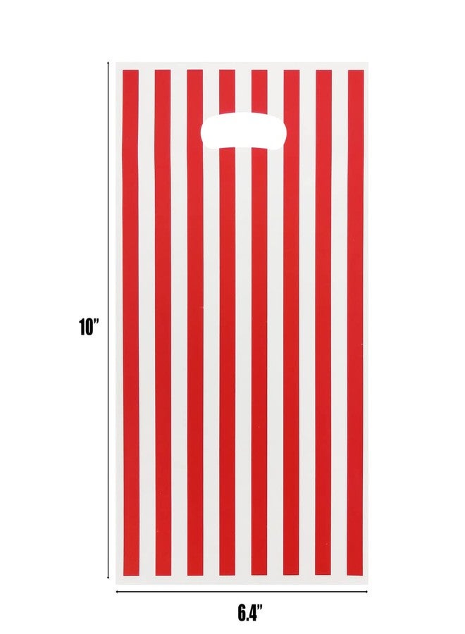 CODOHI Circus Carnival Treat Bags, 50 Pcs Carnival Candy Bags, Red and White Stripe Plastic Goodie Storage Bags for Circus Carnival Party Birthday Favor - Image 2