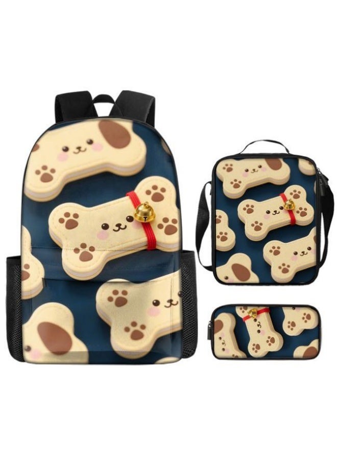 Bright Li Fire Fashion is unlimited! Cartoon bag three-piece set, suitable for a variety of scenes for students and teenagers (available for students, children, friends on outings, mountain climbing, school, etc.) - 47 - Image 2