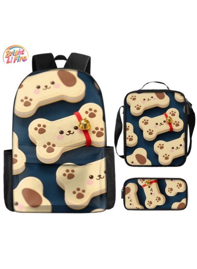 Bright Li Fire Fashion is unlimited! Cartoon bag three-piece set, suitable for a variety of scenes for students and teenagers (available for students, children, friends on outings, mountain climbing, school, etc.) - 47 - Image 1
