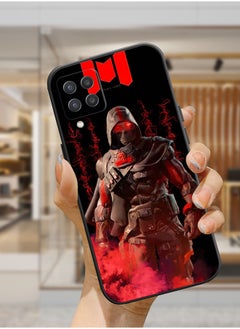 Protective Shockproof Case Cover For Samsung Galaxy M12 Call of Duty red warrior Drawing