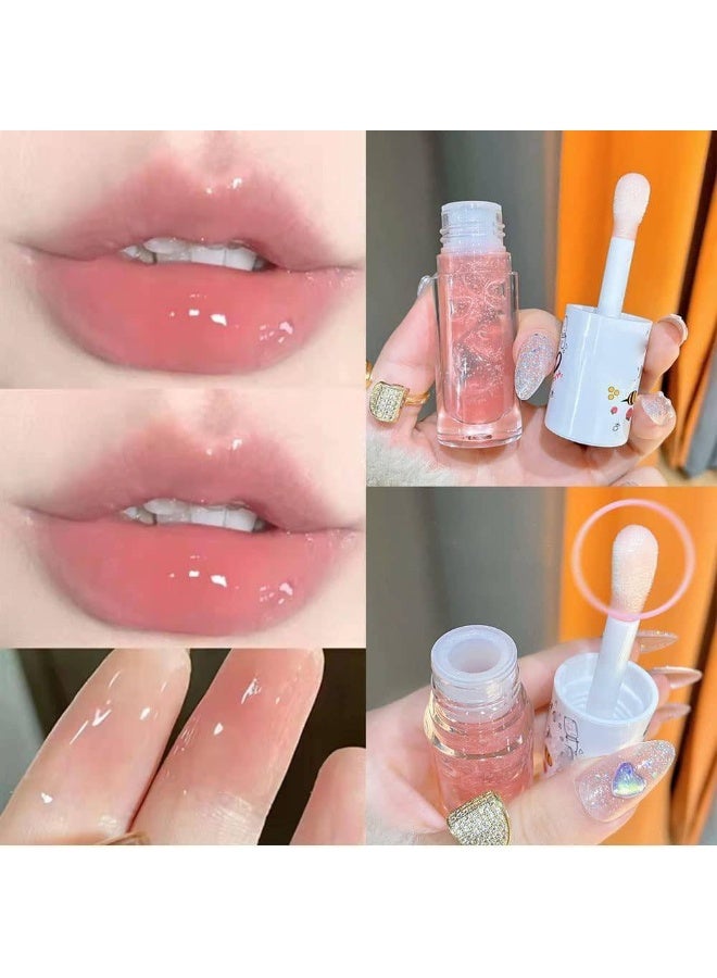 Crystal Jelly Lip Oil – 2 Pcs Hydrating Lip Gloss, Moisturizing Transparent Balm, Plumping Tint Nourishing Glow Oil, Long-Lasting Care for Smooth Shiny Lips - Image 2