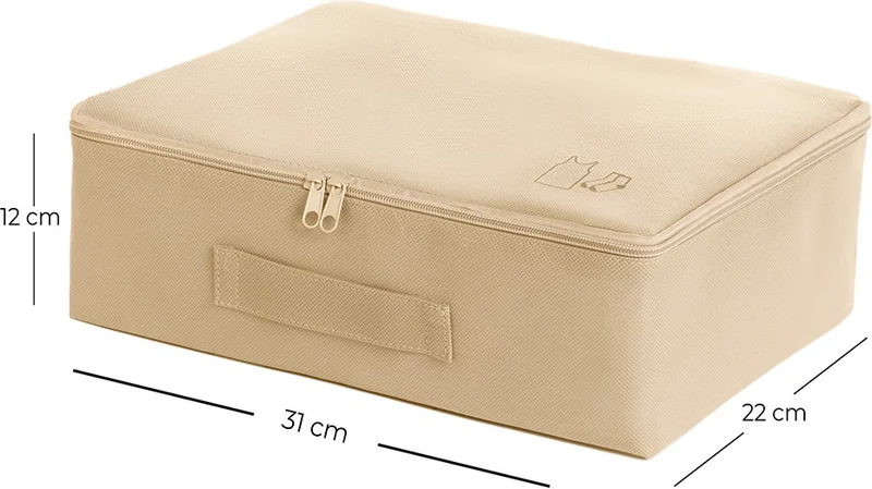 Ocean Home Textile 3-Piece Beige Color Suitcase Organizer Set