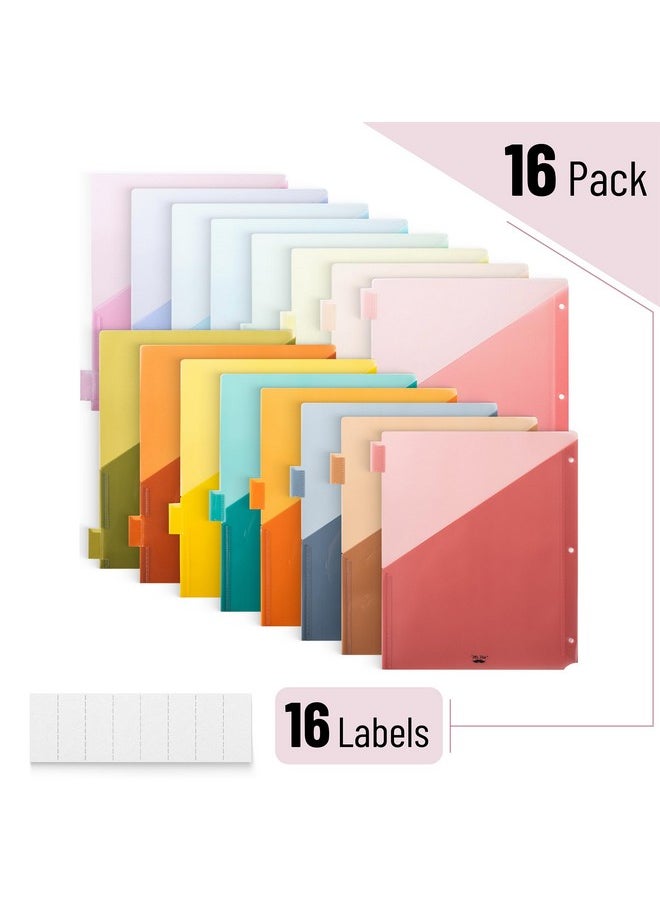 Mr. Pen - Binder Dividers With Pockets And Tabs 8Tab 2 Sets Colorful Dividers For 3 Ring Binder With Pockets Pocket Dividers For 3 Ring Binder With Tabs Binder Dividers With Tabs And Pockets - Image 1