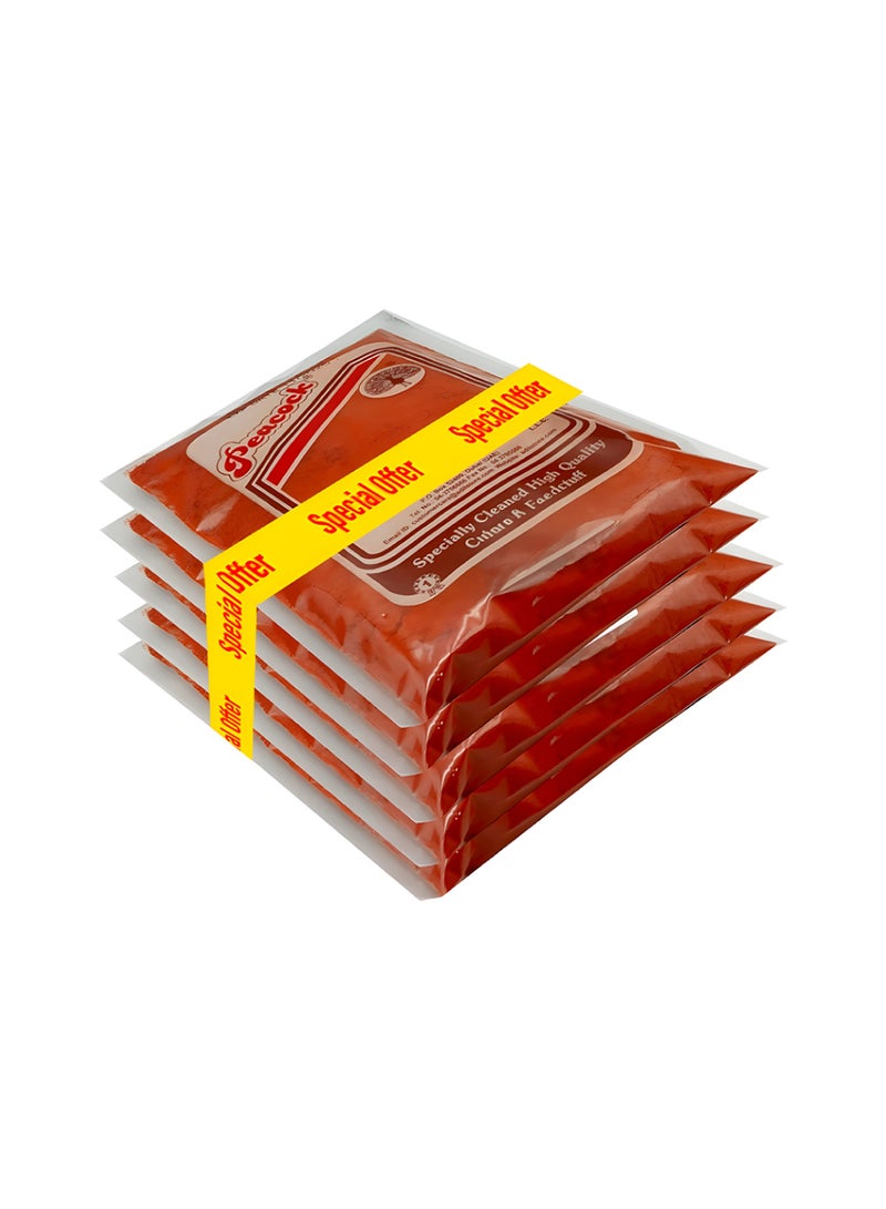 Peacock Medium Hot Chilly Powder - 5 Bundle Pack - Image 1