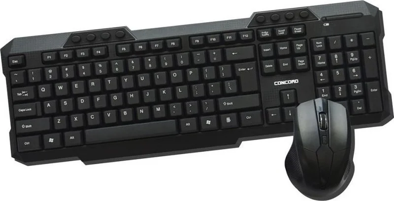كونكورد Wireless Multimedia Turkish Q Keyboard & Mouse Set C-60