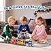Hot Bee Train Set for Toddlers with Steam Light Up Sound Choo Choo Train Electric Train Set for Toddlers 24 Magnetic Connection Train Toys Birthday Gifts for Boys Girls 3 4 5 6 - Image 4