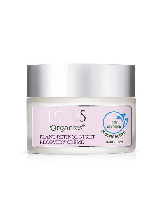 Lotus Organics+ Bakuchiol Plant Retinol Recovery Night Cream | Reduces Fine Lines & Wrinkles | Certified Organic | 30G - Image 1