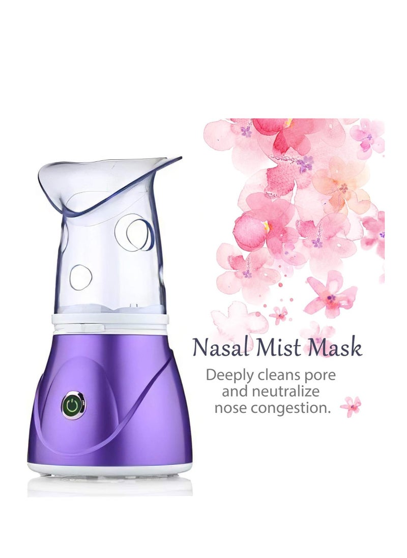 Generic - Say Goodbye to Dry Sinuses and Dull Skin: The silicone facial steamer with warm mist technology is the perfect solution to moisturize your skin and deeply cleanse your pores at home. - Image 1