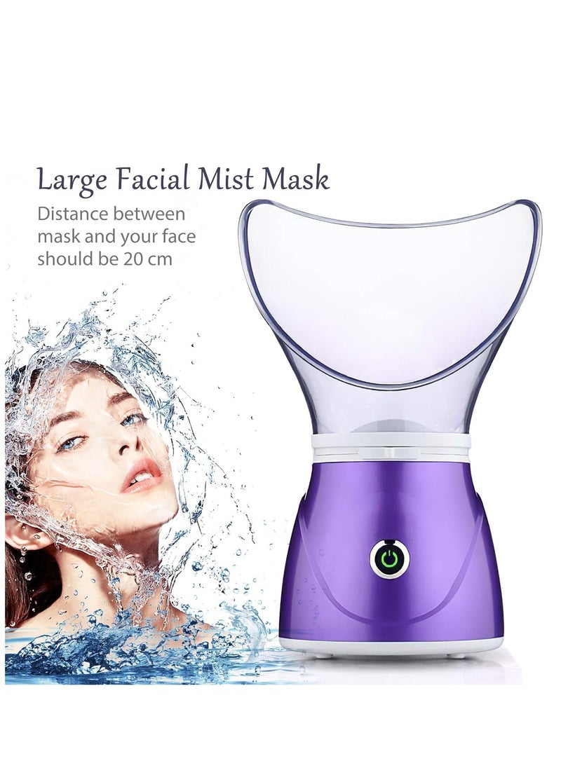 Generic - Say Goodbye to Dry Sinuses and Dull Skin: The silicone facial steamer with warm mist technology is the perfect solution to moisturize your skin and deeply cleanse your pores at home. - Image 1