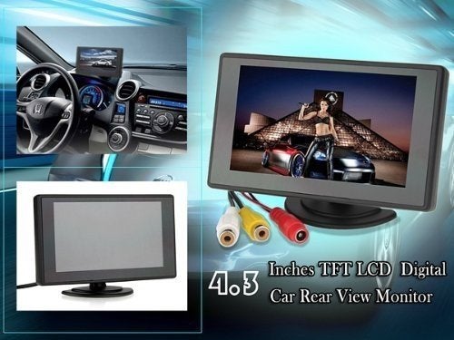 BW 4.3 Inch TFT LCD Screen Adjustable Car Monitor for Vehicle Backup Cameras Security CCTV Camera and Car DVR - Image 2