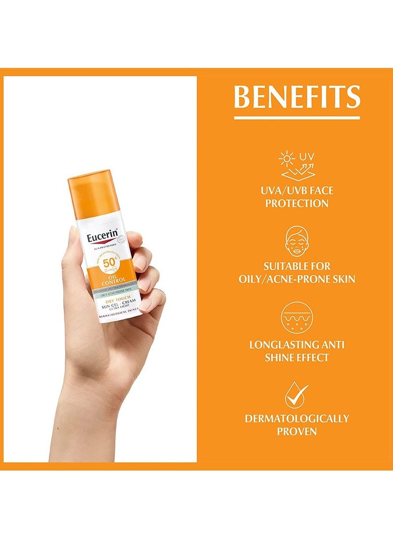 Eucerin Eucerin Sun Oil Control SPF 50+ Sunscreen Gel Cream With Dry Touch 50 ml  - Image 3