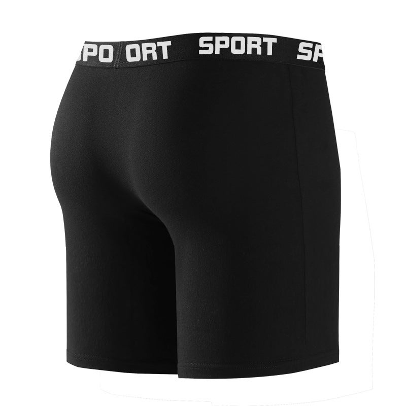Sport Long Term Men'S Underwear Mid-Waist Elastic Sports Boxer Shorts Trade Te Mu New - Image 4