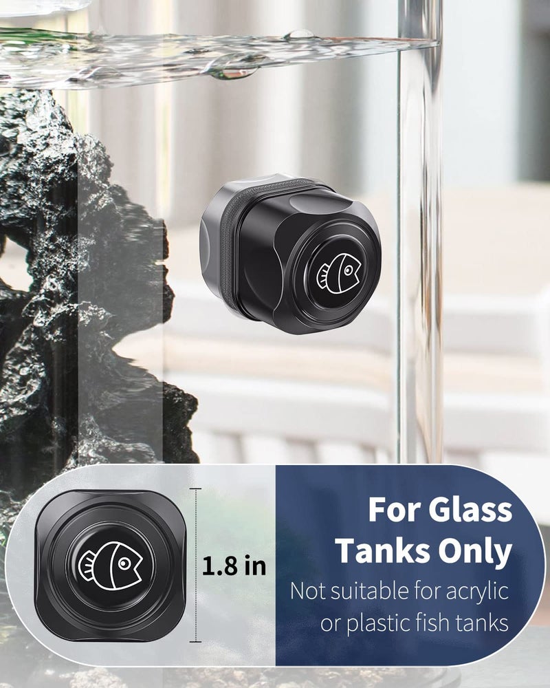 Pawfly Aquarium Magnetic Brush for Glass Fish Tanks 1.8 Inch Stain Scrubber Pads Floating Cleaning Tool for 4/5 Inch Thick Fresh & Marine Aquariums up to 30 Gallons (Not for Acrylic & Plastic Tanks) - Image 3