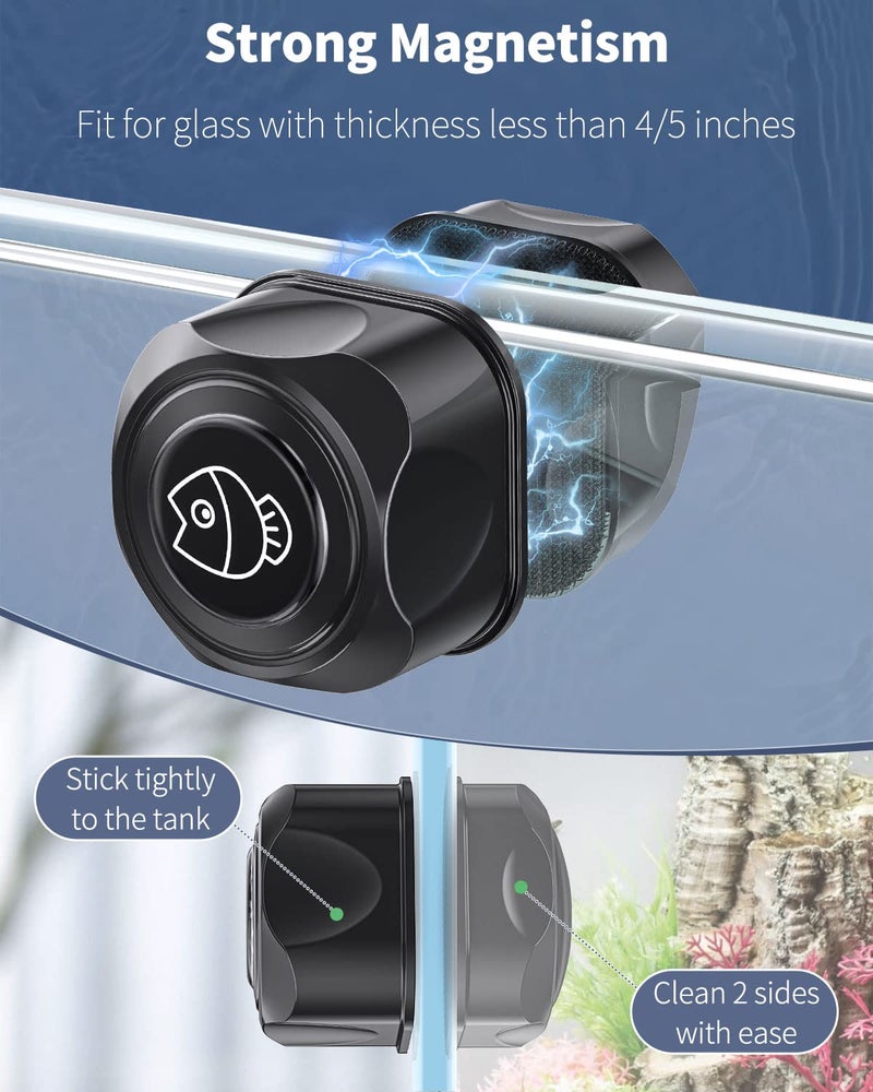 Pawfly Aquarium Magnetic Brush for Glass Fish Tanks 1.8 Inch Stain Scrubber Pads Floating Cleaning Tool for 4/5 Inch Thick Fresh & Marine Aquariums up to 30 Gallons (Not for Acrylic & Plastic Tanks) - Image 5