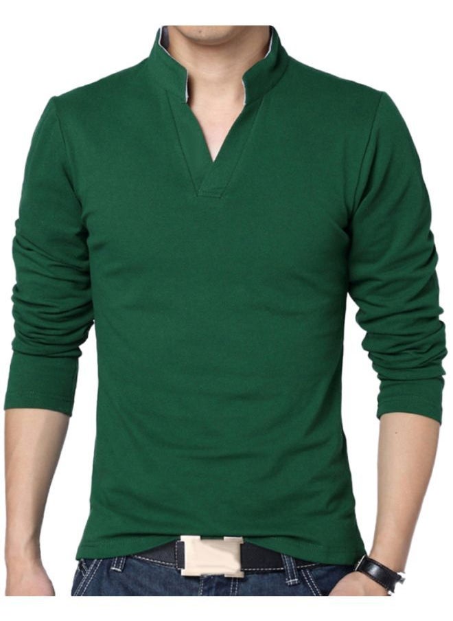NIBEMINENT - Solid Long Sleeves T-Shirt Green - Image 1