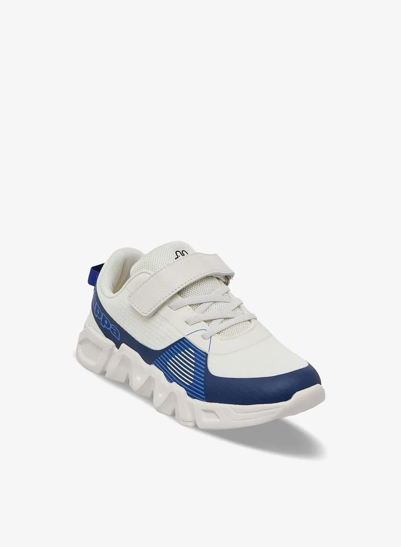 Kappa Boys Logo Print Hook & Loop Sports Shoes