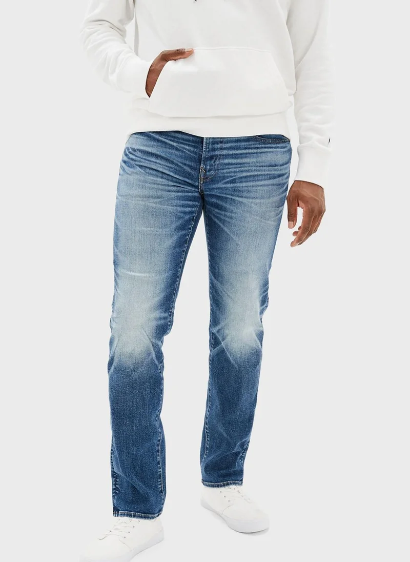 American Eagle Mid Wash Straight Fit Jeans