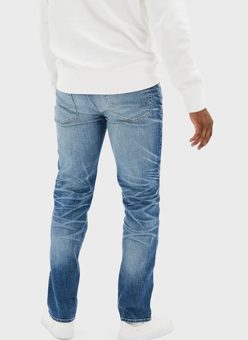American Eagle Mid Wash Straight Fit Jeans