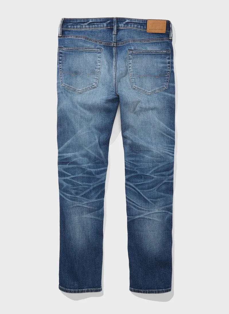 American Eagle Mid Wash Straight Fit Jeans