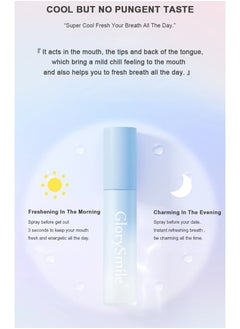 GlorySmile Muti Effect Fresh Oral Spray Mint Breath Mouth Spray Oral Breath Spray Mouth Spray Breath Freshener Spray Bad Breath Odor Removal Oral Care Spray Bad Breath Fresheners Mouth Spray Mint 17ml  - Image 2