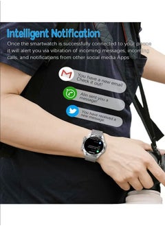 RollsTimi  Men's Bluetooth Smartwatch, 1.52 Inch Full Screen Touch, Sleep Heart Rate Monitoring And Sports Waterproof, Support Multiple Sports Modes And Multiple Language Settings, I118 Silver  - Image 2