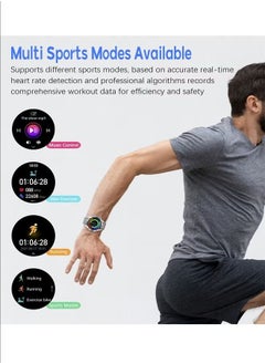 RollsTimi  Men's Bluetooth Smartwatch, 1.52 Inch Full Screen Touch, Sleep Heart Rate Monitoring And Sports Waterproof, Support Multiple Sports Modes And Multiple Language Settings, I118 Silver  - Image 3