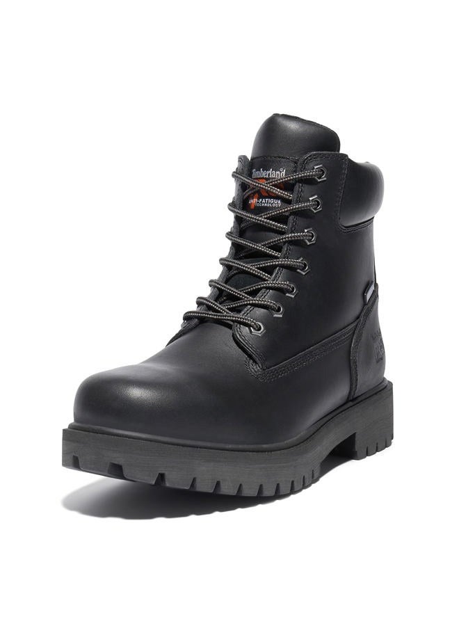 Timberland حذاء عمل صناعي للرجال ببطانة ناعمة 6 إنش مقاوم للماء، أسود - 2024 جديد، 8.5 عريض - Image 1