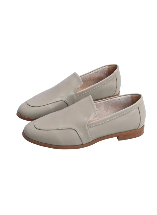 Elegant Loafers for Women,Professional Suede & Leather Mix Slip-On Flats with Cushioned Insole,Comfortable & Versatile Leather Shoes - Image 1