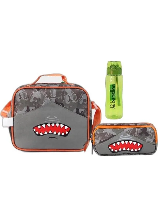 Benetton Lunch Bag Set (Lunch Bag + Double Eye Pencil Holder + 700 ml Water Bottle)