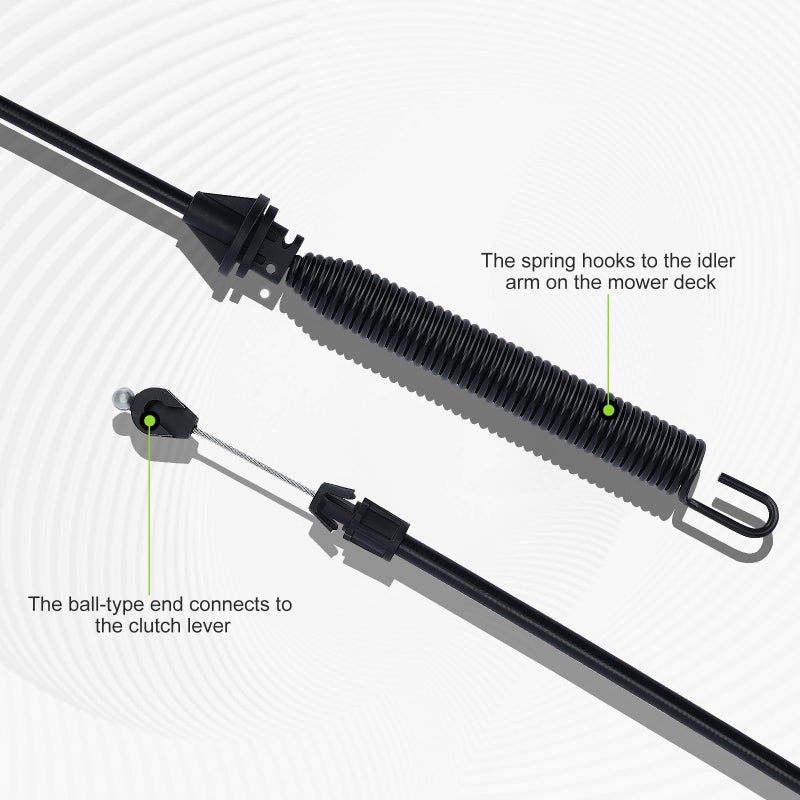 Harbot 175067 Deck Clutch Cable for Craftsman LT1000 LT2000 DLT 3000 AYP Husqvarna Poulan 169676 532169676 532175067 21547184 42 inch Lawn Mower - Image 5
