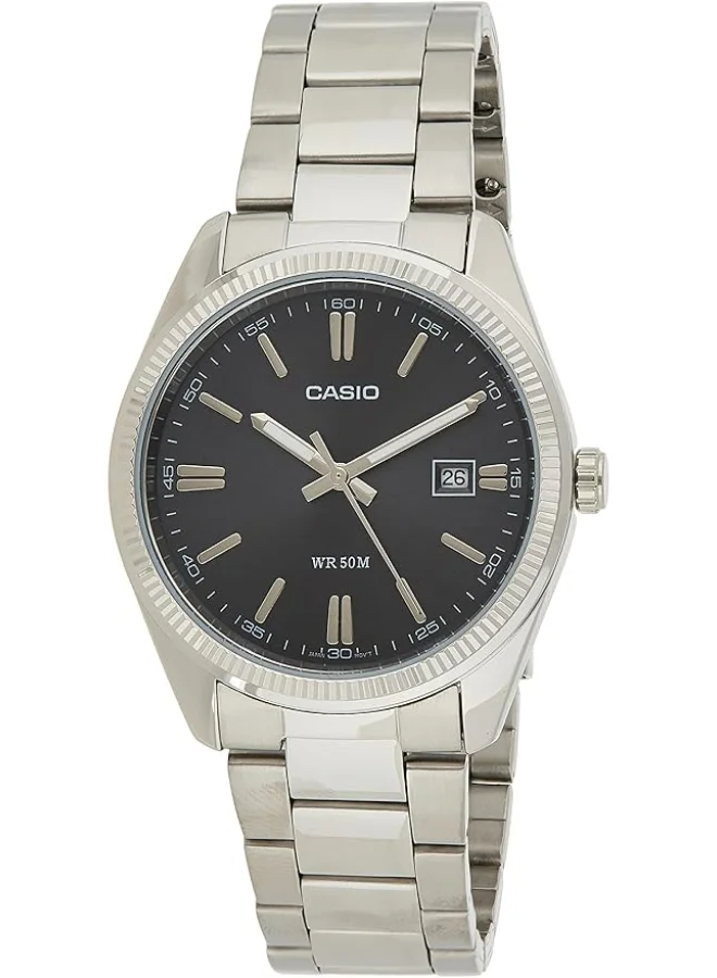 CASIO Men's Men's Analog Display Watch With Silver Stainless Steel Strap - MTP-1302D-1A1
