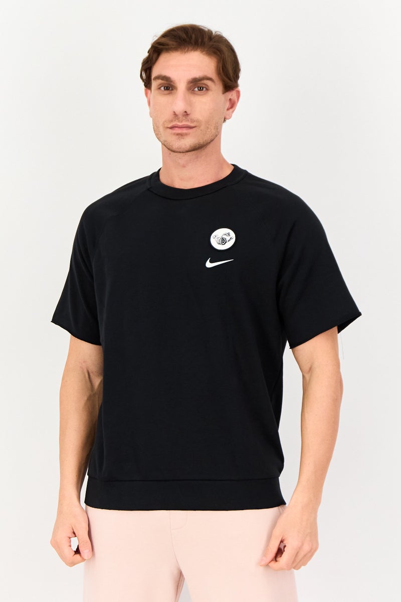 Nike Men Dri Fit Short Sleeve Training Fleece T-shirt, Black - Image 1