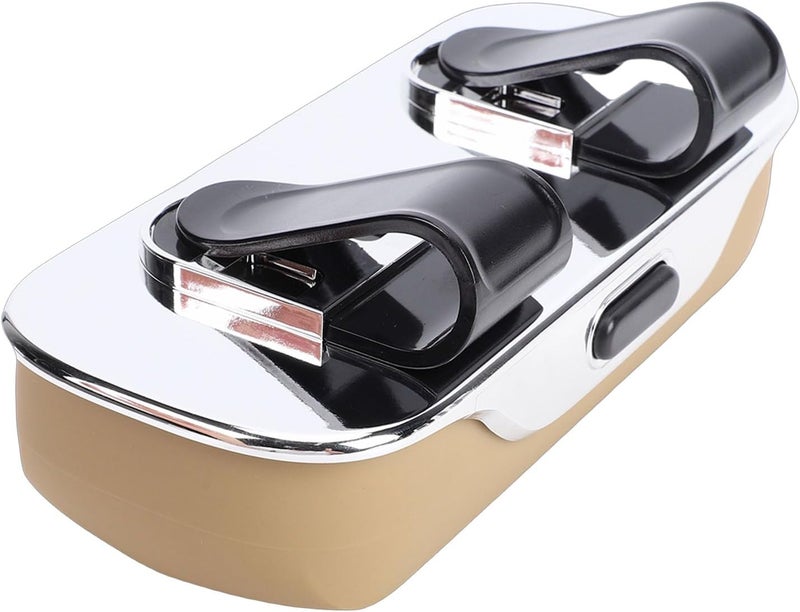 Car Sunglass Holder, ABS Material, Design, Maximum Glass Height 1.57in, Universal Visor Organizer for All Car (Beige) - Image 5