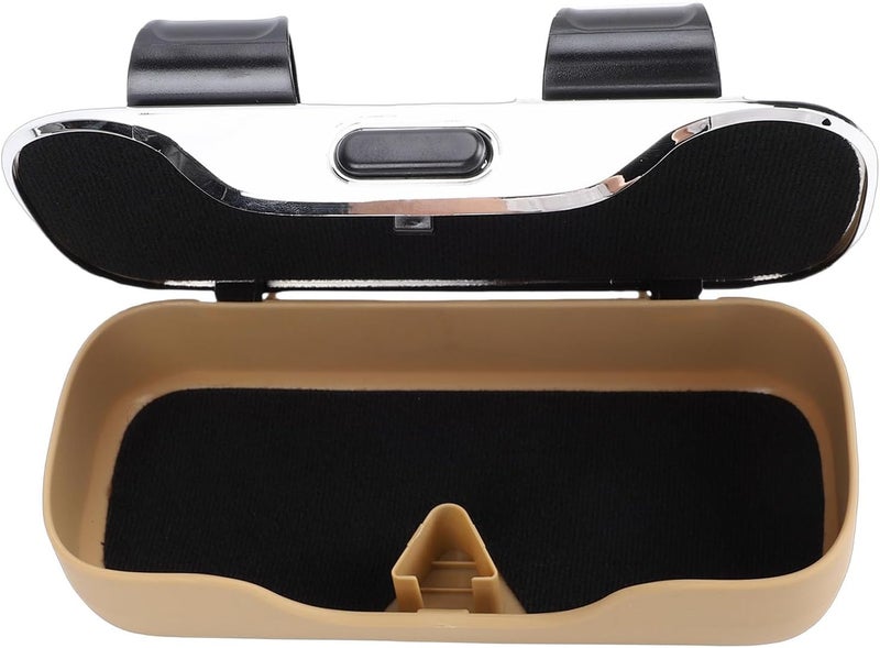 Car Sunglass Holder, ABS Material, Design, Maximum Glass Height 1.57in, Universal Visor Organizer for All Car (Beige) - Image 3