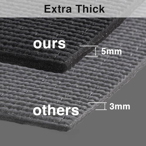 PaBUSIOr Black Shelf Liner for Under Sink - 5 mm Thick Strong Grip Non-Slip Large Toolbox Drawer Mat for Wire Shelving Cabinet - 24 in Wide × 68 Inch - Image 4