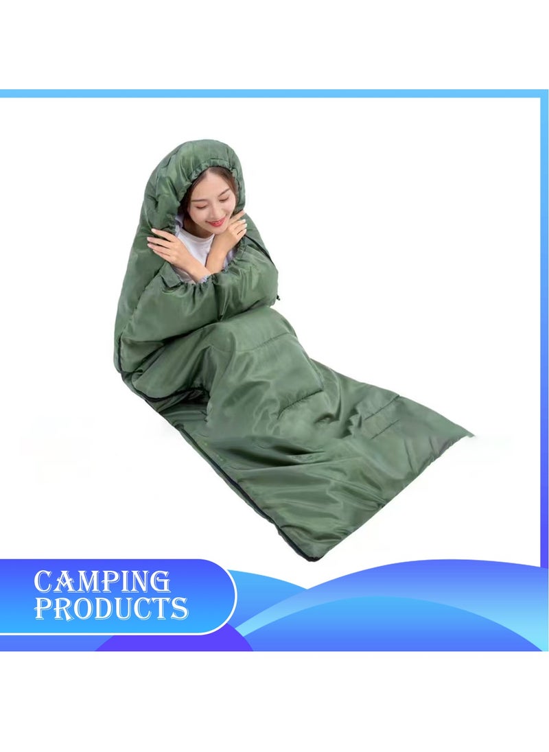 Manful Hooded Envelope Sleeping Bag for Outdoor Camping  - Image 4