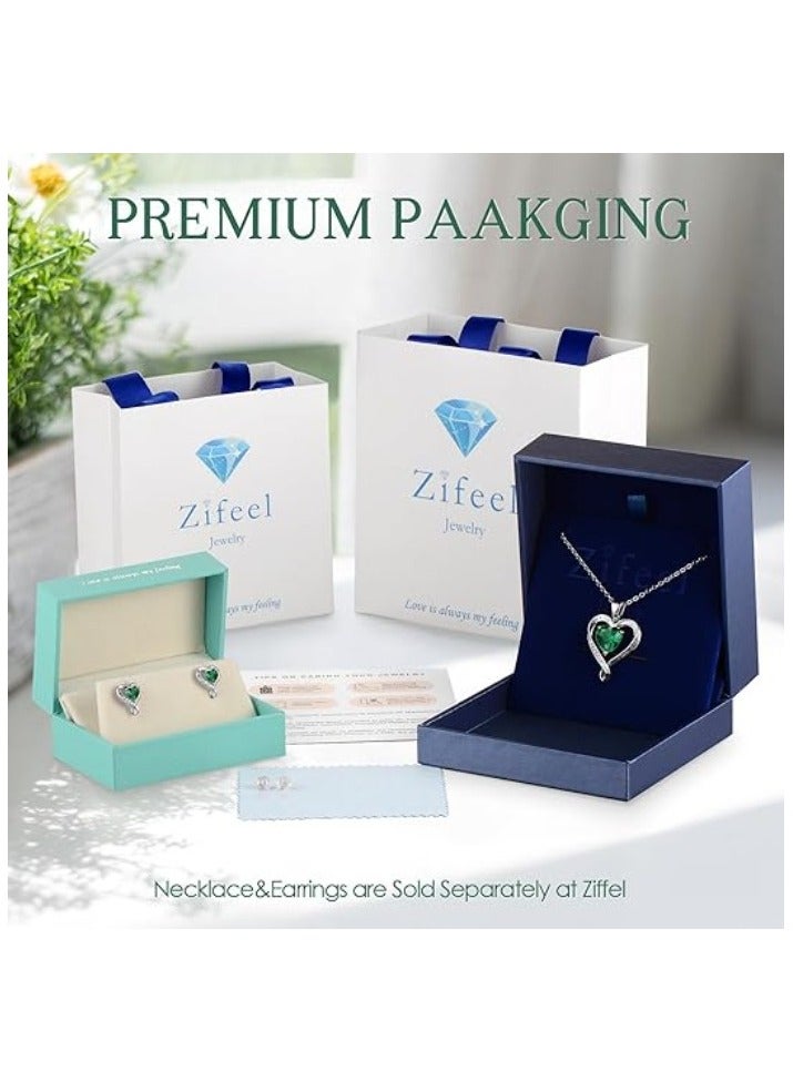 Zifeel Earrings for Women - S925 Sterling Silver Birthstone Heart Studs Earring for Girlfriend, Wife – Anniversary, Birthday ,Valentines Day, Mother’s Day, Gifts Jewellery for Women. - Image 5