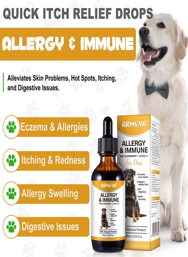 ARMOYA Allergy Relief Drops for Dogs - Allergy and Immune - Immune Support Supplement - Dog Supplement - Natural Pet Supplement for Dog Allergy Relief with Turmeric & Milk Thistle - Image 3