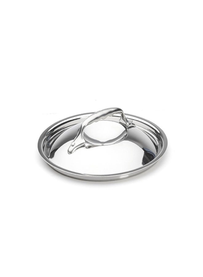 de Buyer Stainless Steel Lid, Polished - 7” - Compatible with 7" PRIMA MATERA Copper or AFFINITY Stainless Steel Pan - Dishwasher & Oven Safe - Made in France - Image 1