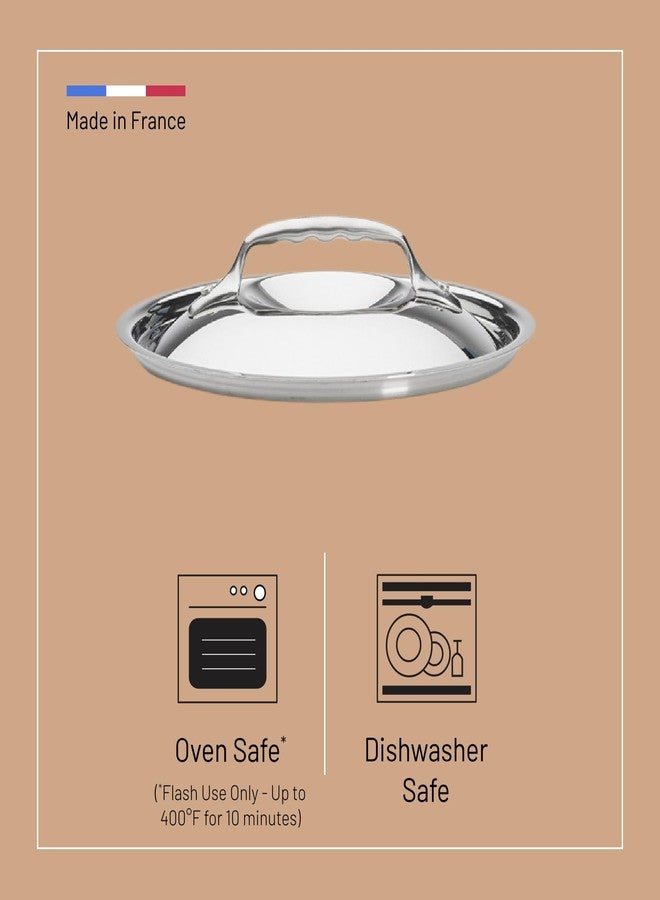 de Buyer Stainless Steel Lid, Polished - 7” - Compatible with 7" PRIMA MATERA Copper or AFFINITY Stainless Steel Pan - Dishwasher & Oven Safe - Made in France - Image 3