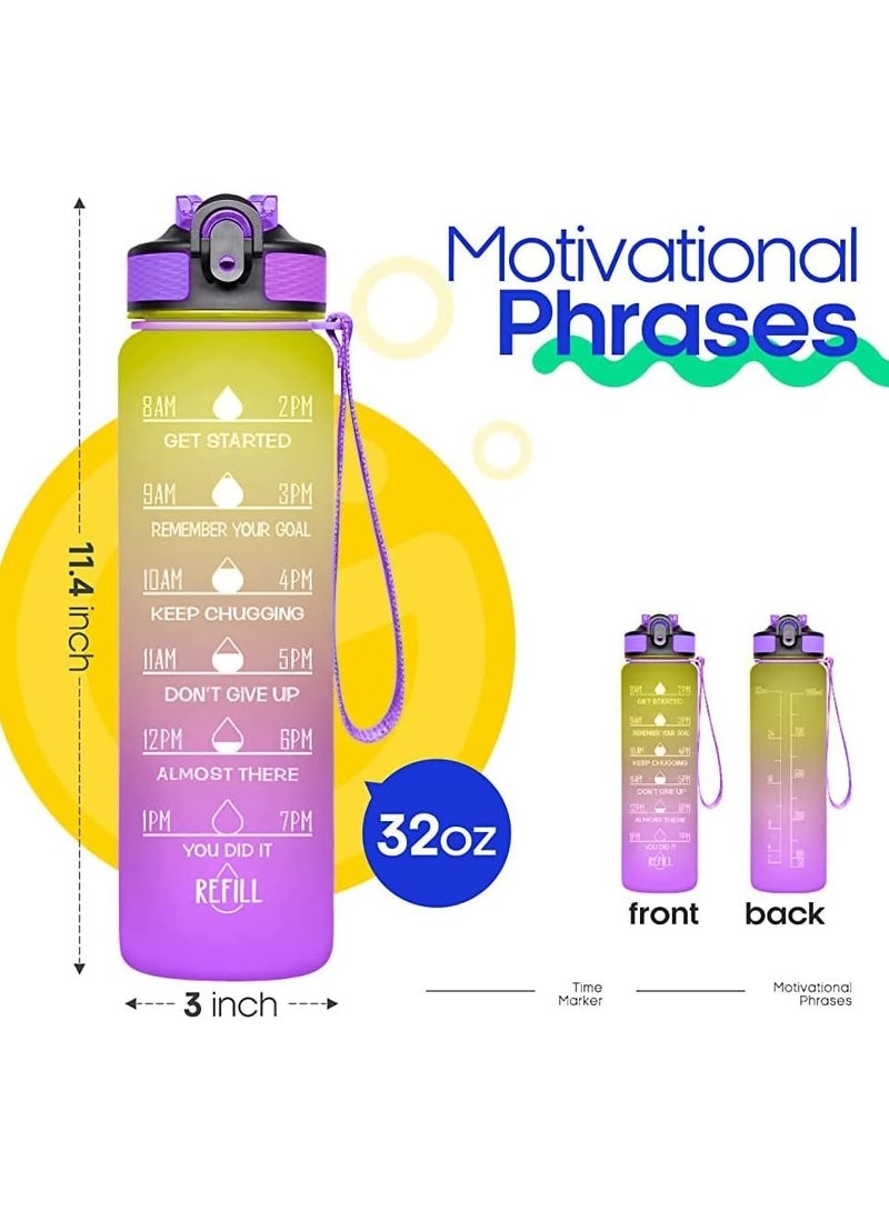 Generic 1 Litre BPA-Free Motivational Water Bottle with Straw and Time Marker - Leak-Proof Gym Bottle for Men and Women - Stay Hydrated During Workouts, Hiking, and Daily Activities  - Image 5