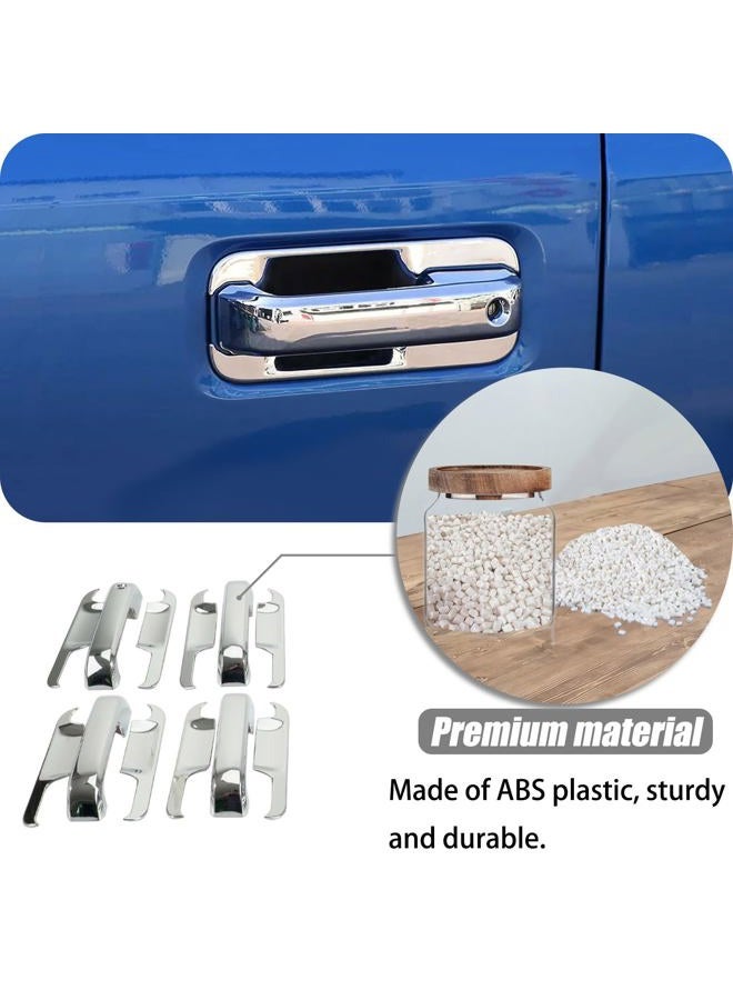 AUCERAMIC Replacement for 4 PCS Full Set Door Handle Cover and Bowls Triple with Driver Side Keyhole Chrome Plated Fit 2015-2019 for Ford F-150 Pickup 4-Door - Image 3