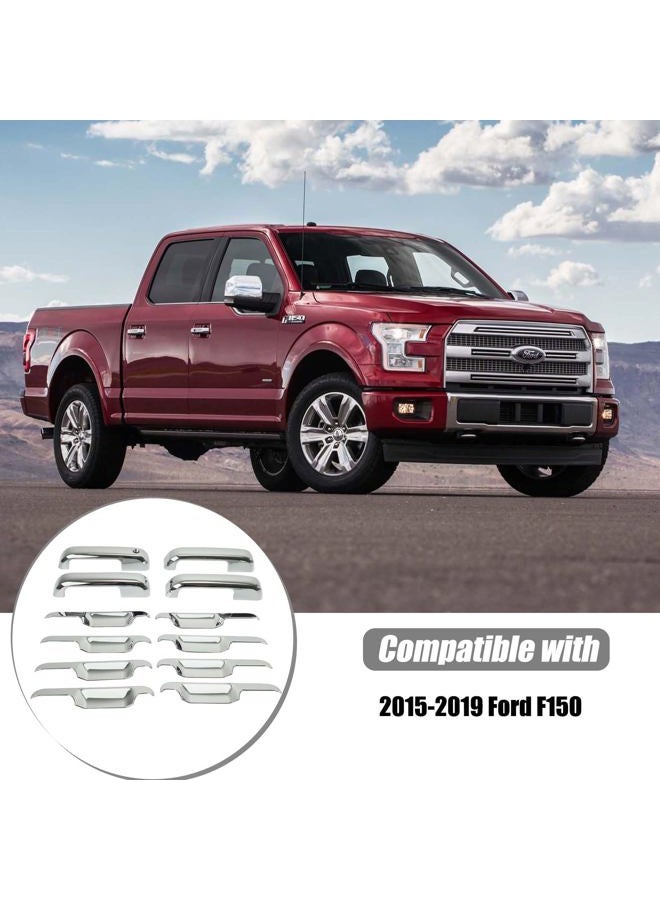 AUCERAMIC Replacement for 4 PCS Full Set Door Handle Cover and Bowls Triple with Driver Side Keyhole Chrome Plated Fit 2015-2019 for Ford F-150 Pickup 4-Door - Image 5