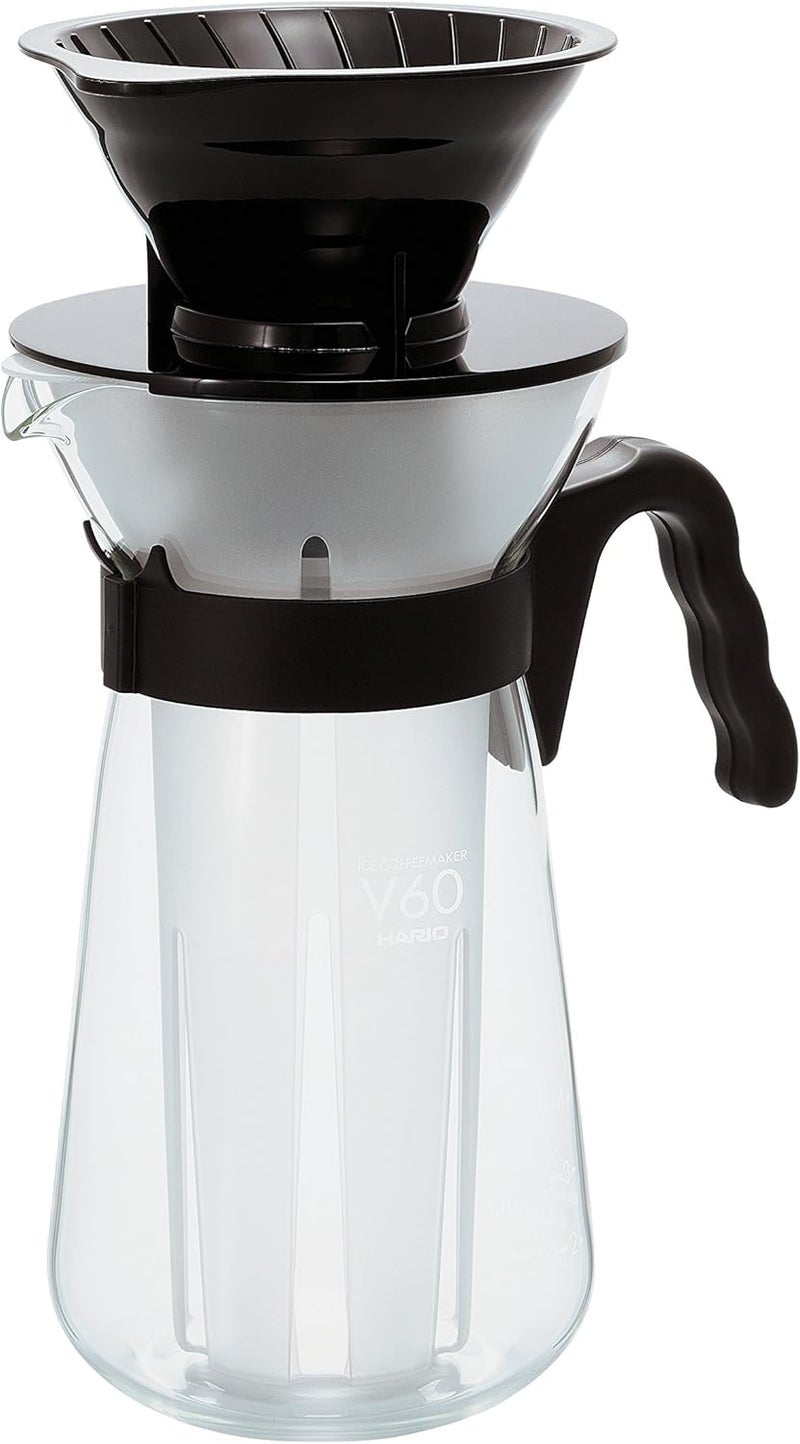 هاريو ماكينة صنع القهوة V60 Fretta Hot and Iced Coffee Maker، سعة 700 مل، لون أسود - Image 1