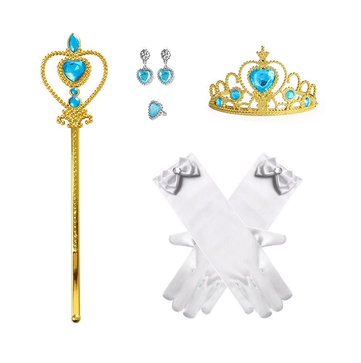 Generic Frozen Princess Heart Necklace Set SA124-Princess peach jewelry five-piece set
