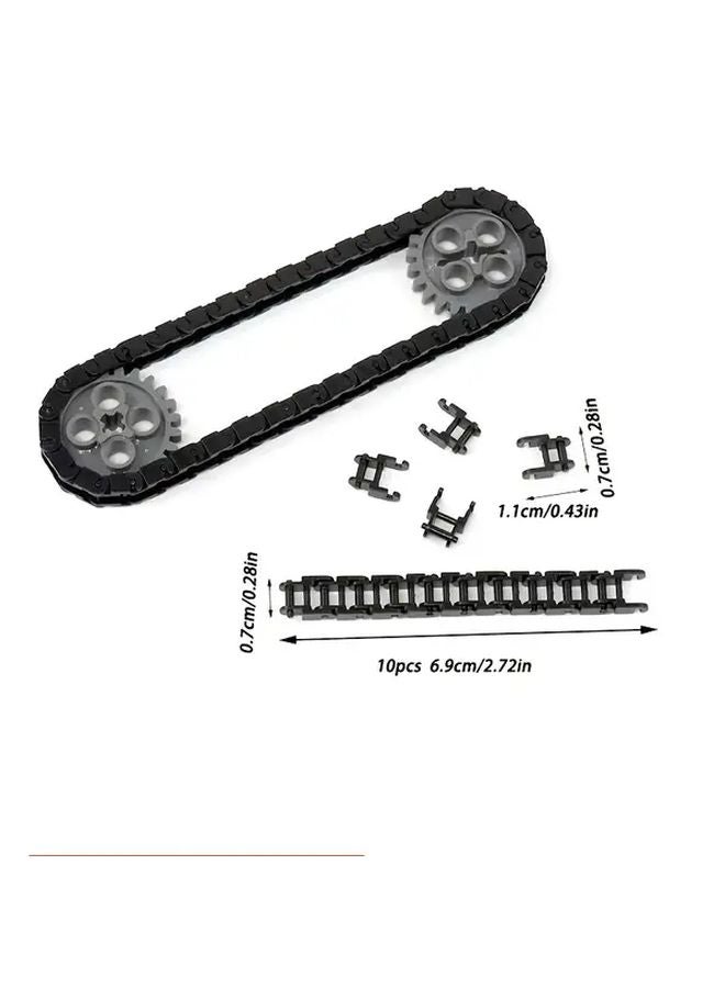 400pcs ABS Small Particle Building Blocks MOC Technology Spare Parts Track Chain 3711 - Image 3