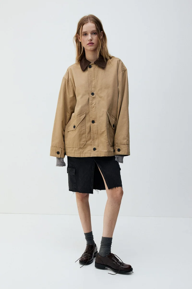 H&M Oversized Canvas Jacket