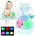 ANGGIKO Baby Boy Bath Toys Easter Basket Stuffers for Babies 1 Year Old Boy Gifts Toddler Bath Toys for Kids Ages 13 Light Up Whale Bath Toy Sprinkler Baby Toys 61218 Months Bathtub Fountain Toy - Image 3