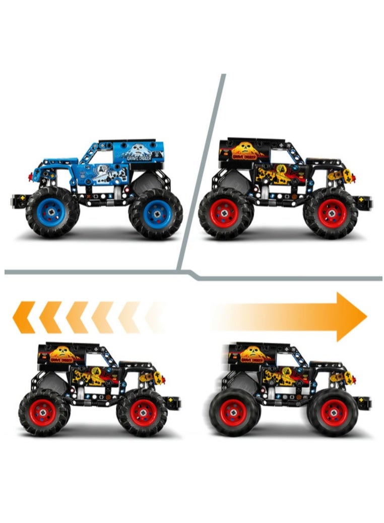 LEGO Technic Monster Jam Grave Digger Fire and Ice Building Set - Image 4
