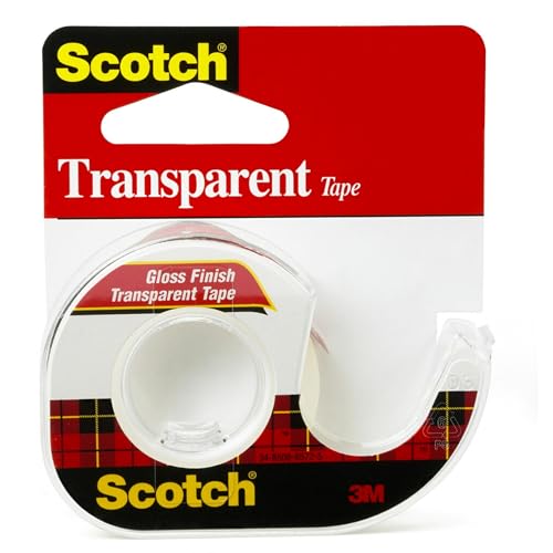3M Scotch Transparent Tape , 0.5 in x 450 in (12.7 mm x 11.4 m) - Image 1